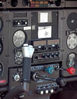 Een vliegtuig cockpit