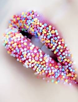 Lippen met snoep